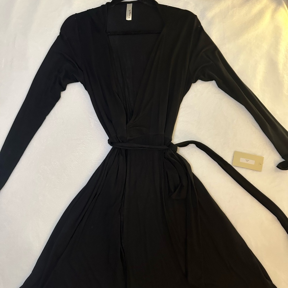 Loveappella Black Wrap Dress